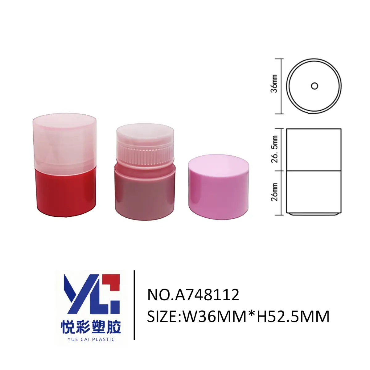 custom round chubby stick tubes for blush and foundation packaging